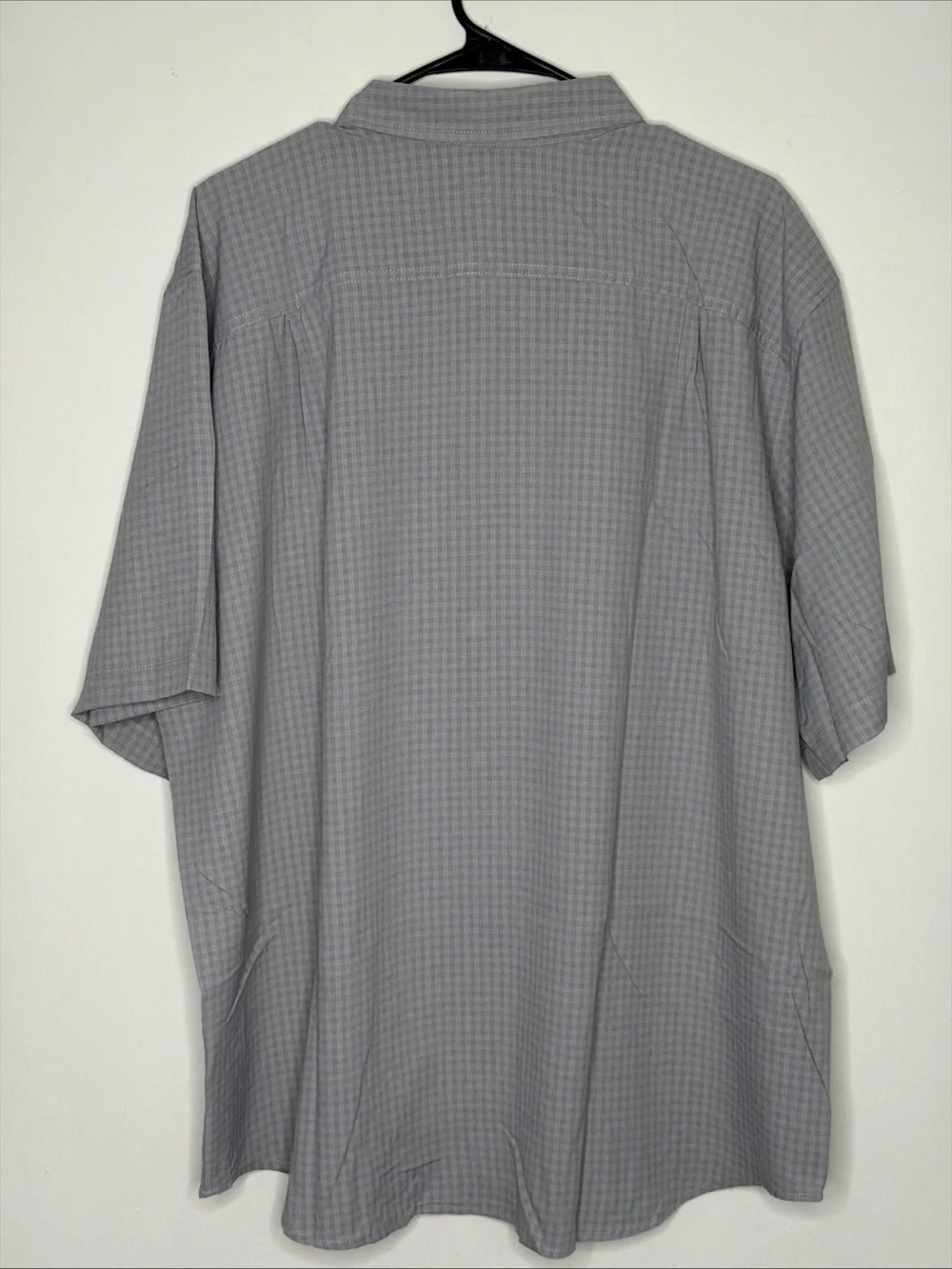 NWT Orvis Men's XXL Ultralight Short Sleeve Shirt Gray Plaid SPF Wicking Fishing